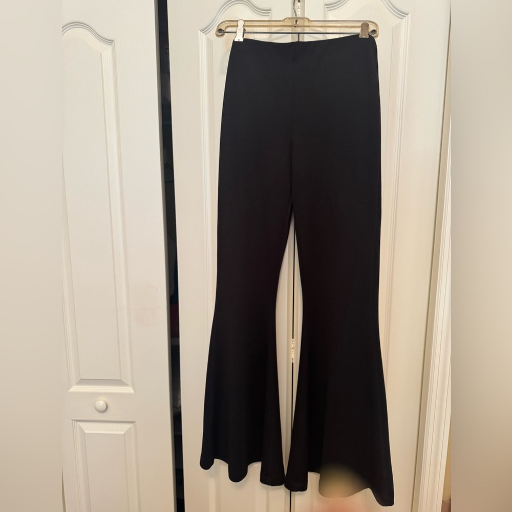 Zara Charcoal Black bell bottom pants